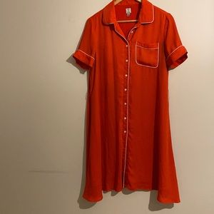 Super Adorable Red and White Business Dress